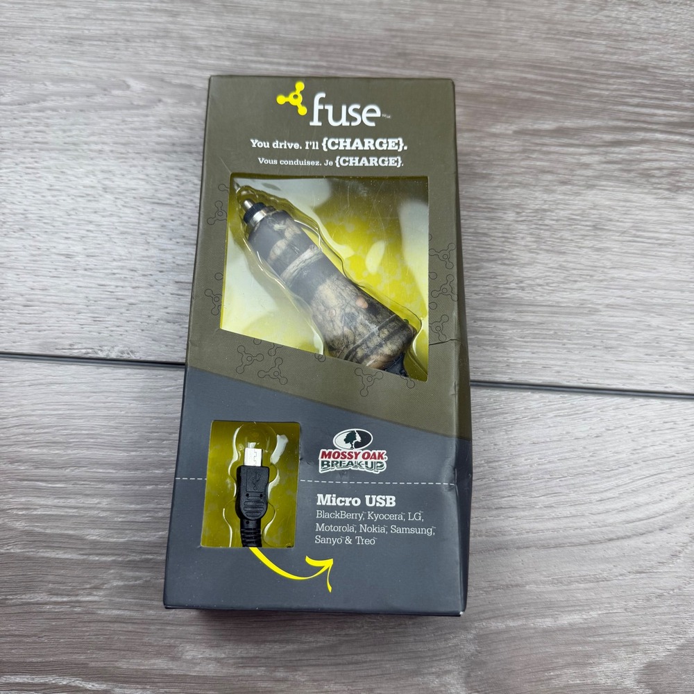 Fuse Unisex Car Charger Mossy Oak Break-Up Camo Micro USB Camouflage OS New